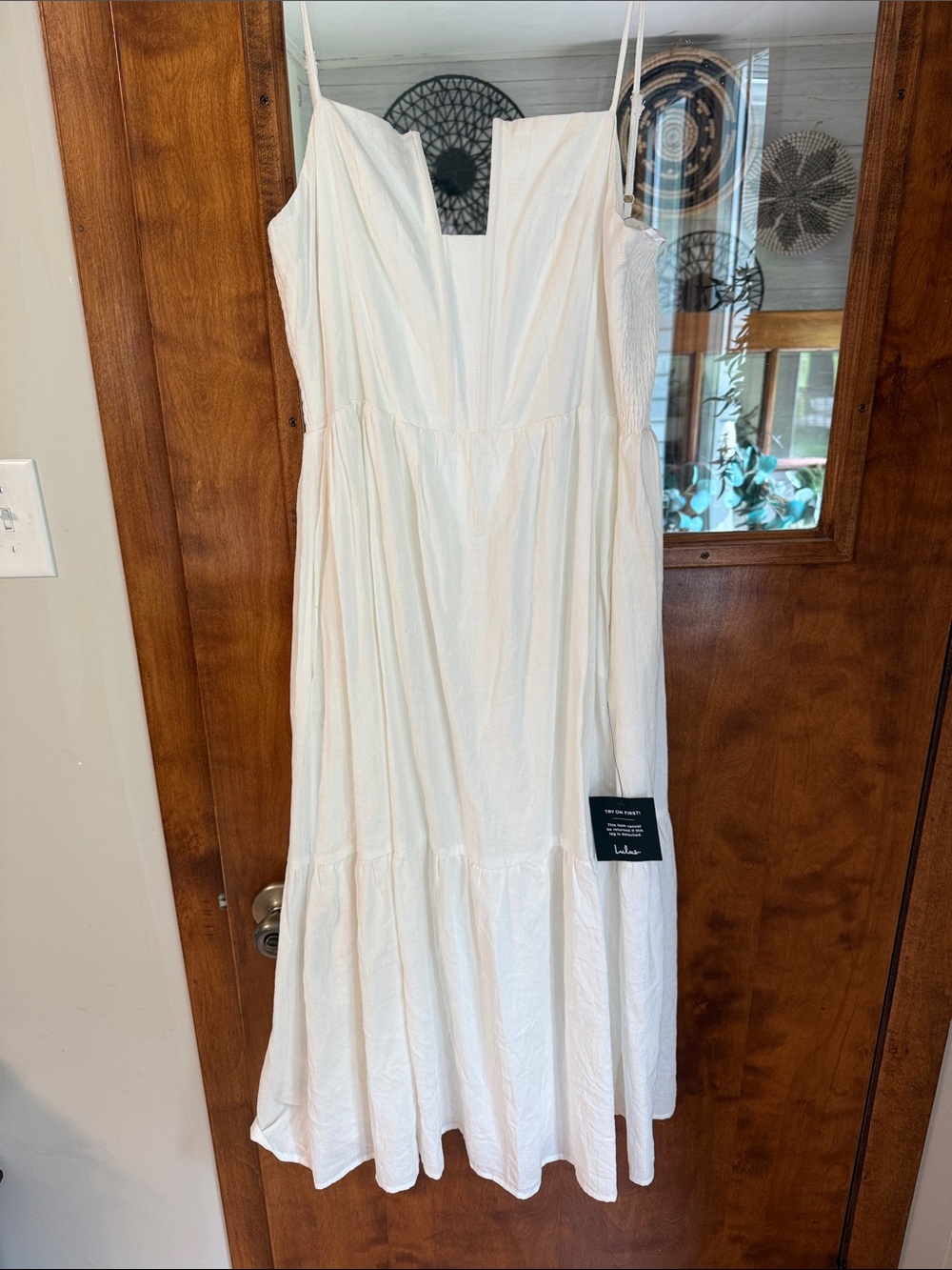 Lulu's White Sleeveless V-Neck Tiered Maxi Dress